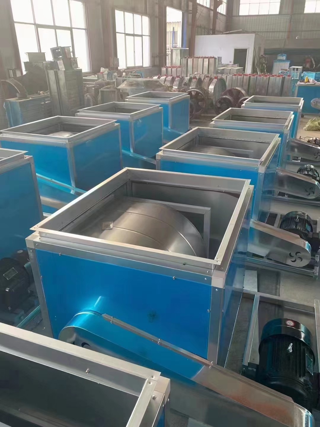 柜式离心风机箱的工作原理以及安装应用